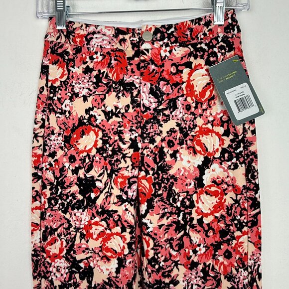 NWT Lysse High Waist Stretch Floral Print Ankle Pants Bold Garden Size XS NEW - Picture 2 of 10